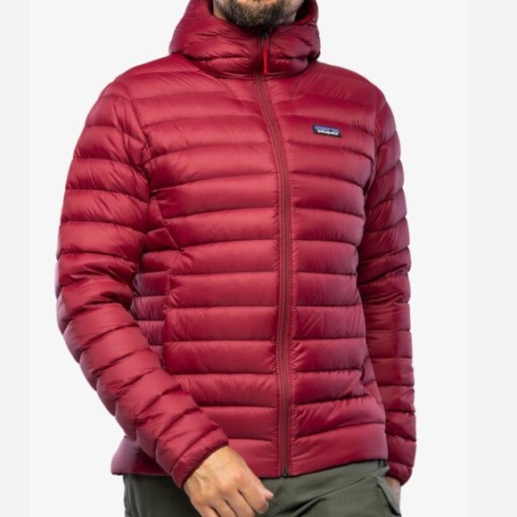 Patagonia Men's Down Sweater Puffer Jacket Coat Red Size XXL - Picture 1 of 7